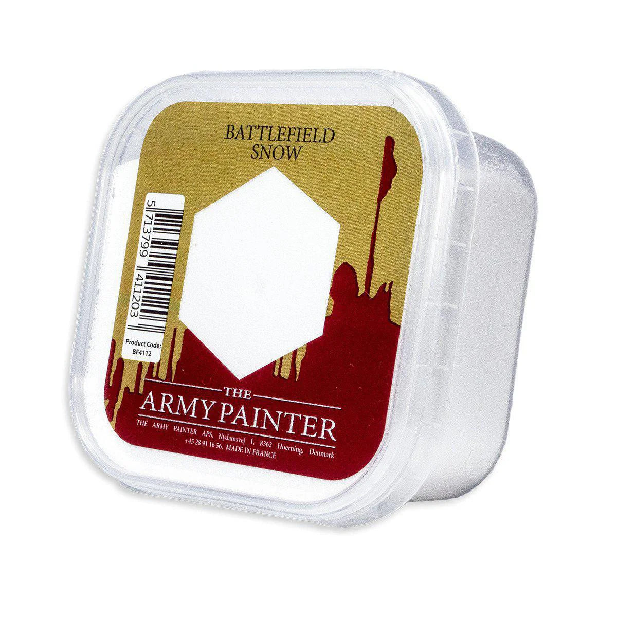 The Army Painter Battlefield Basing Snow Flock for creating snow bases on miniatures.