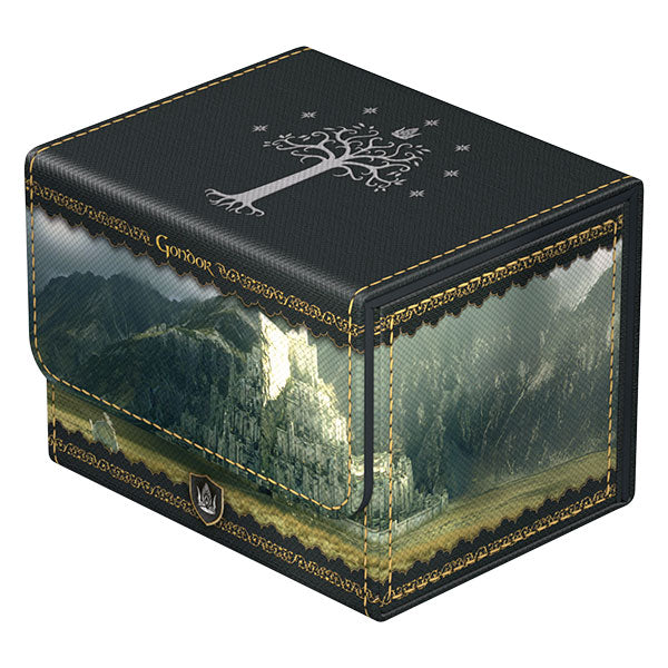 Black Sidewinder 100+ deck case featuring Gondor design from Lord of the Rings: Places of Middle Earth.