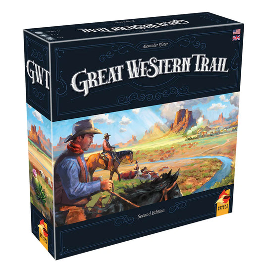 Great Western Trail board game, second edition.