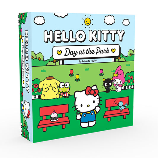 Hello Kitty: Day at the Park edition featuring Hello Kitty and friends by park benches.