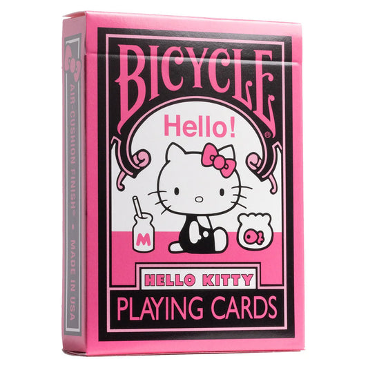 Hello Kitty Black & Pink Bicycle Playing Cards box with Hello Kitty and standard Bicycle branding on the front.