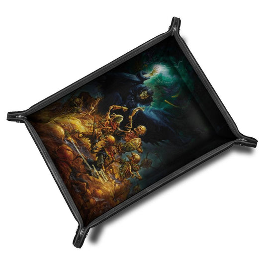 D&D Masterworks Series Dice Tray, Jeff Easley variant, rectangular with battle skeletons design.