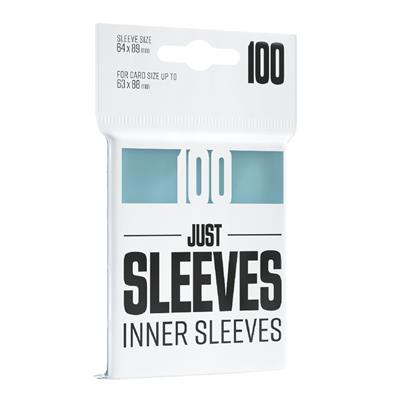 Just Sleeves Inner Sleeves, 100 pack for standard cards (64x89mm), white package with bold black text.
