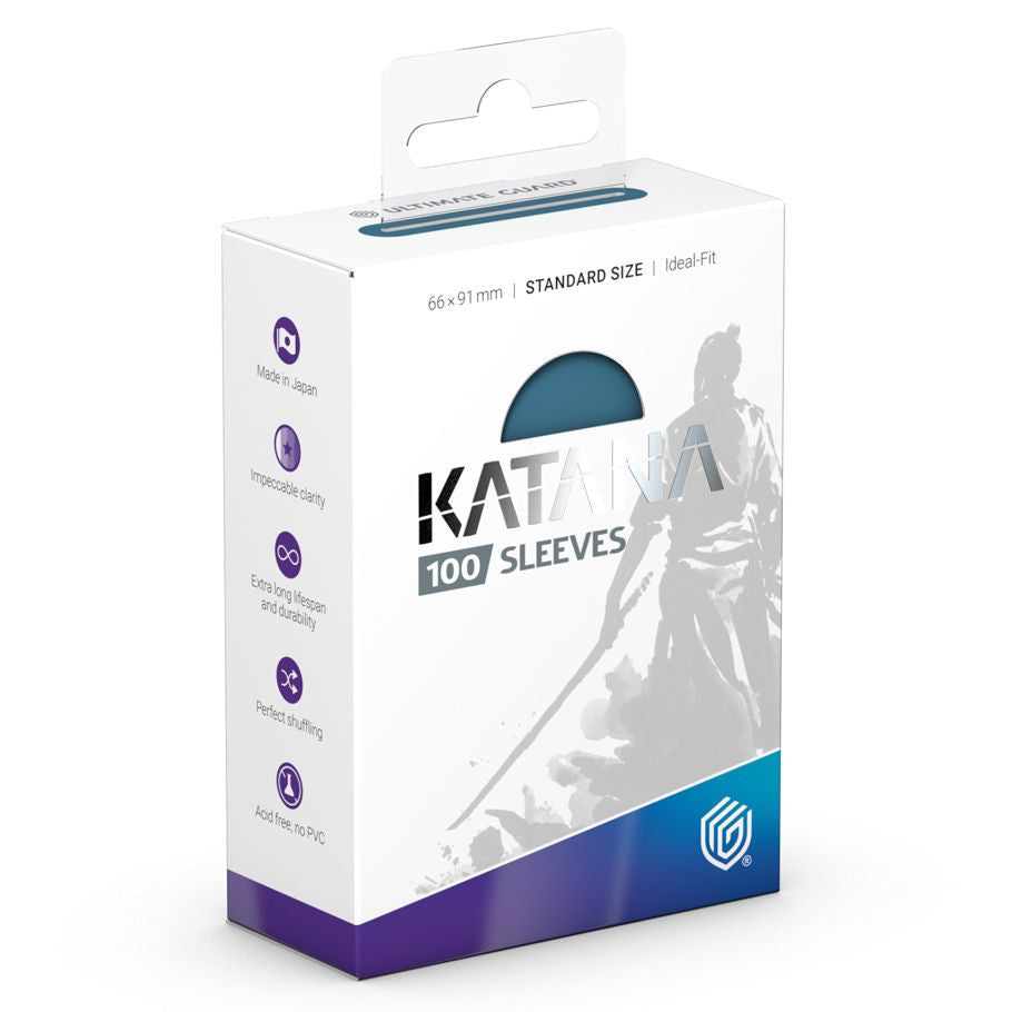 Katana Sleeve 100ct for standard cards, box features a samurai silhouette.
