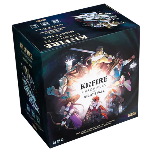 Kinfire Chronicles: Nights Fall board game box.
