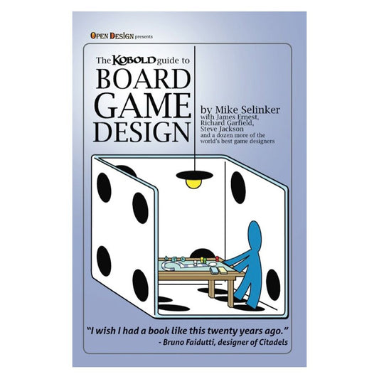 The Kobold Guide to Board Game Design and Worldbuilding book cover.