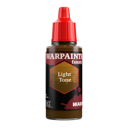 18ml Warpaints Fanatic Wash: Light Tone bottle with red cap and black label.
