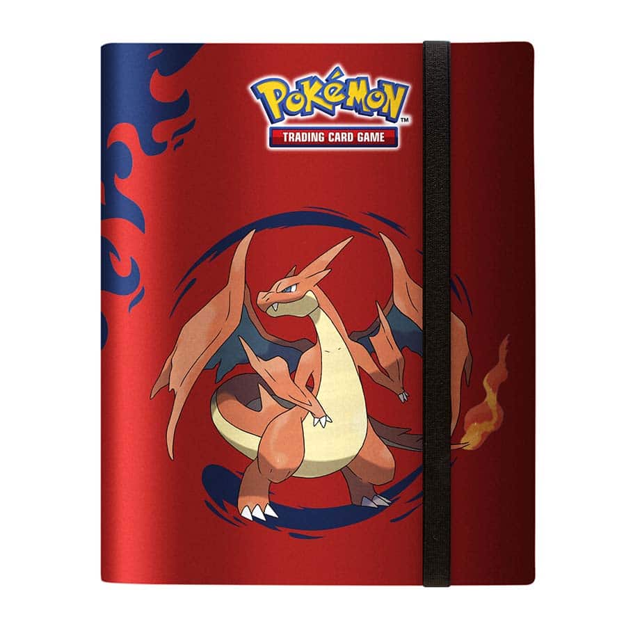 Mega Charizard X and Y 9-Pocket PRO-Binder with Pokémon Trading Card Game logo.