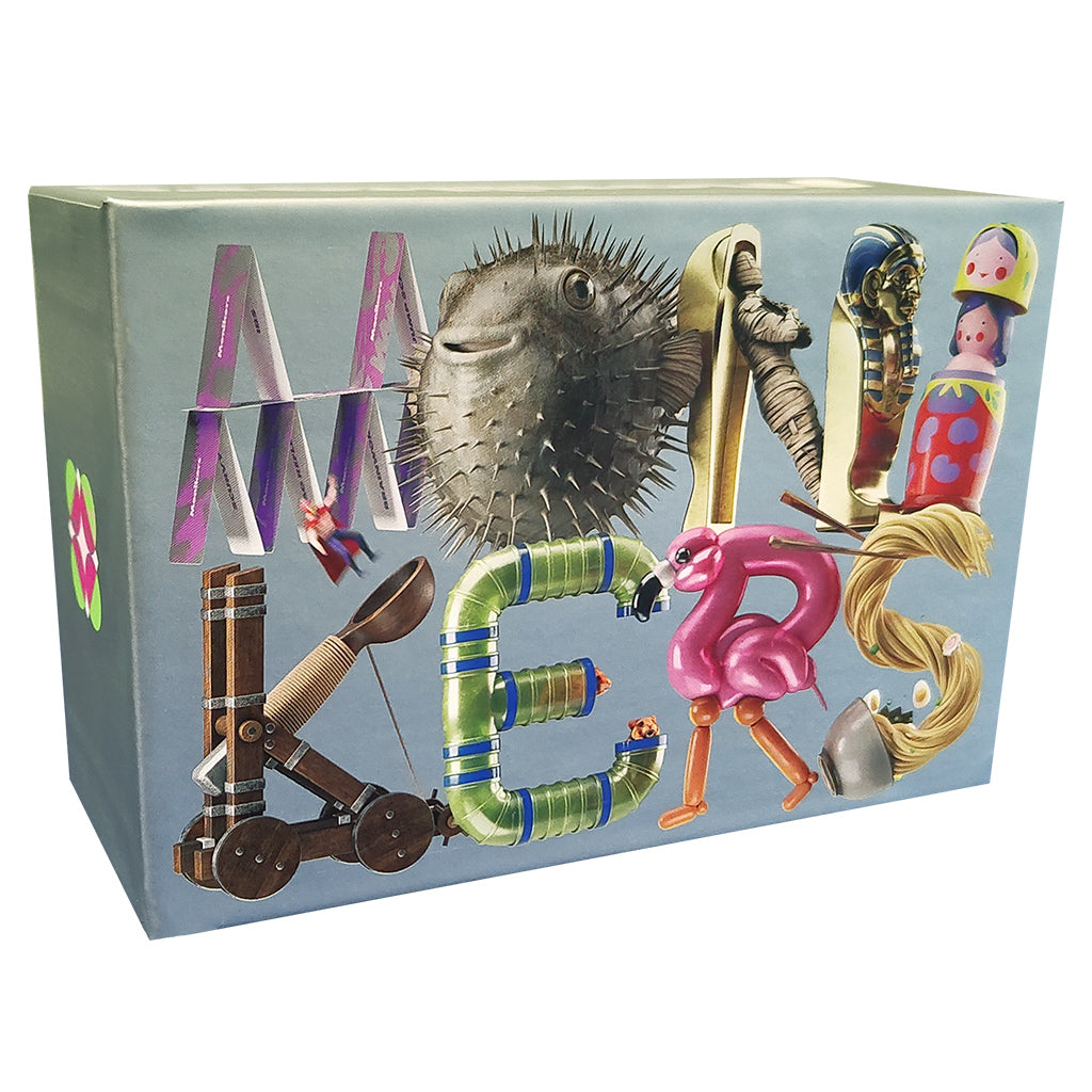 Monikers Refresh box game with “MAKERS” edition, designed for party or team guessing gameplay.