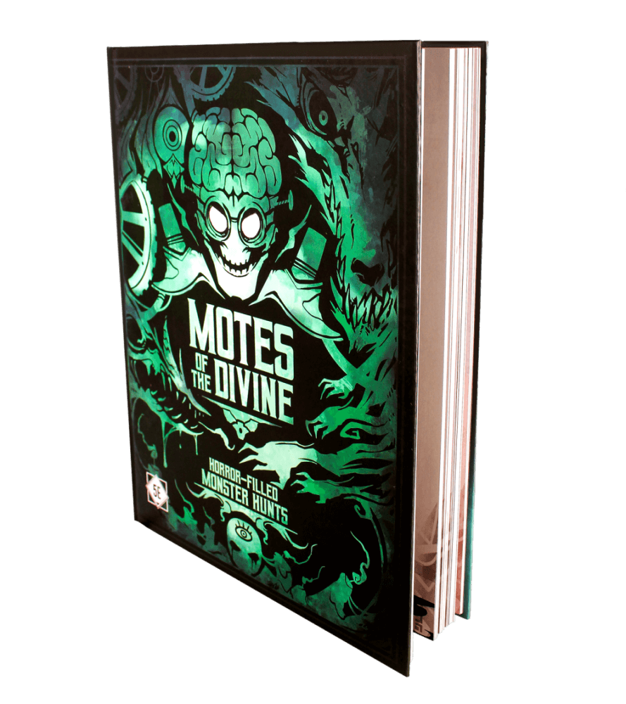 Motes of the Divine book cover for D&D 5e, gothic-horror monster hunting campaign supplement.