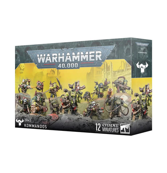 Orks: Kommandos box set with 12 painted miniatures.