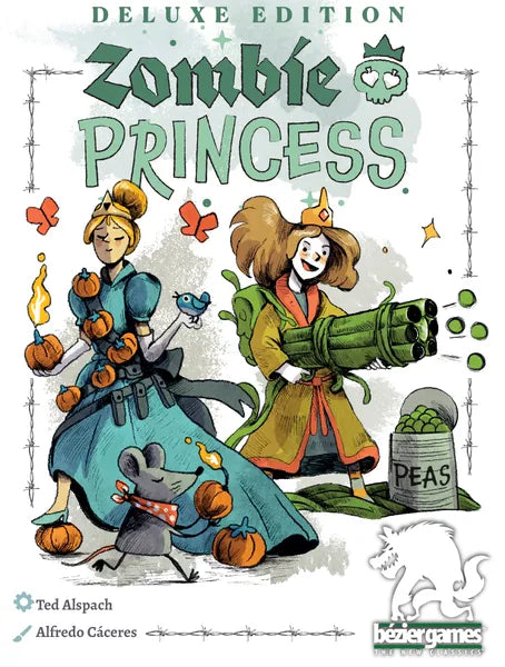Deluxe Edition of Two Zombie Princesses figures: one with pumpkins, one firing a pea shooter, plus mouse and pumpkins.