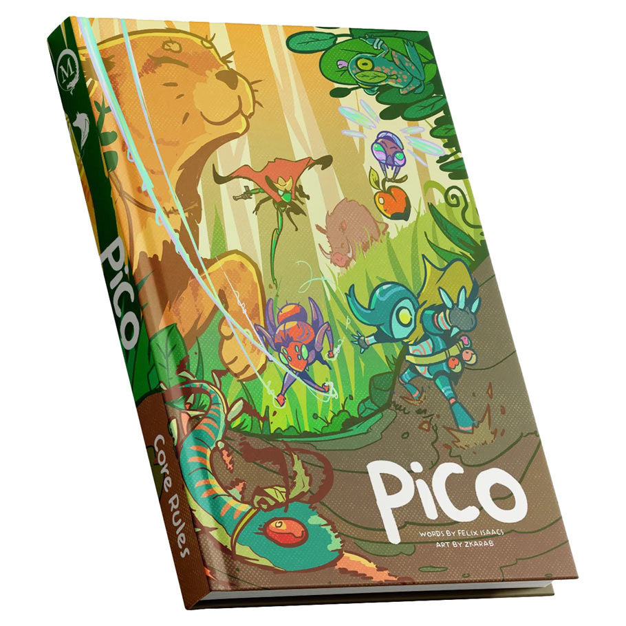 Pico RPG: Core Rules Standard Edition cover featuring animals, insects, and jungle scenery.