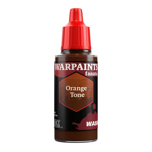 18ml Warpaints Fanatic Wash: Orange Tone bottle with red cap and black label displaying product name.