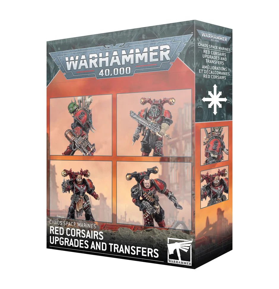 Warhammer 40,000 Chaos Space Marines Red Corsairs Upgrades and Transfers set for miniature customization.
