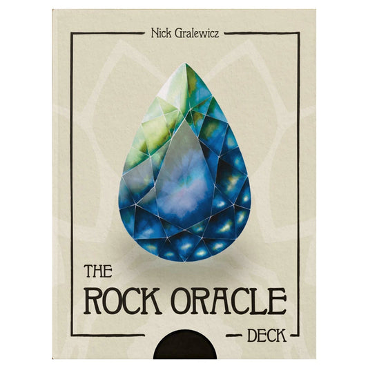 Rock Oracle Deck box with faceted gemstone design for storing oracle cards or TTRPG accessories.