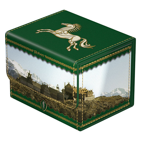 Sidewinder 100+ Xenoskin green deck case, Lord of the Rings - Places of Middle Earth edition, medieval city design.