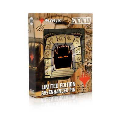 Brothers War Augmented Reality Pin featuring black and gold art in themed packaging.