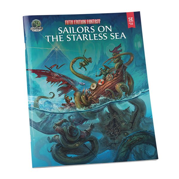 Fifth Edition Fantasy 33: Sailors of the Starless Sea, a D&D 5e adventure involving heroes battling sea monsters by boat.