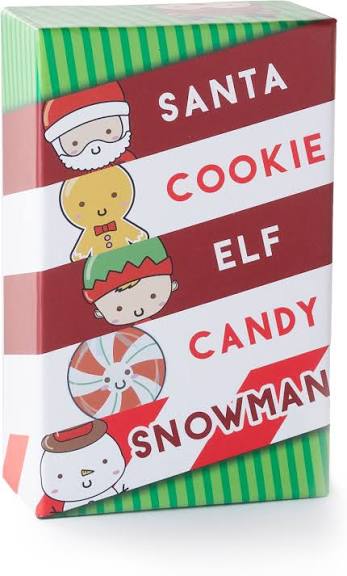 Santa, Cookie, Elf, Candy, and Snowman holiday card game box.