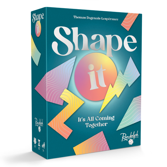 Shape It game in a colorful box featuring abstract shapes.