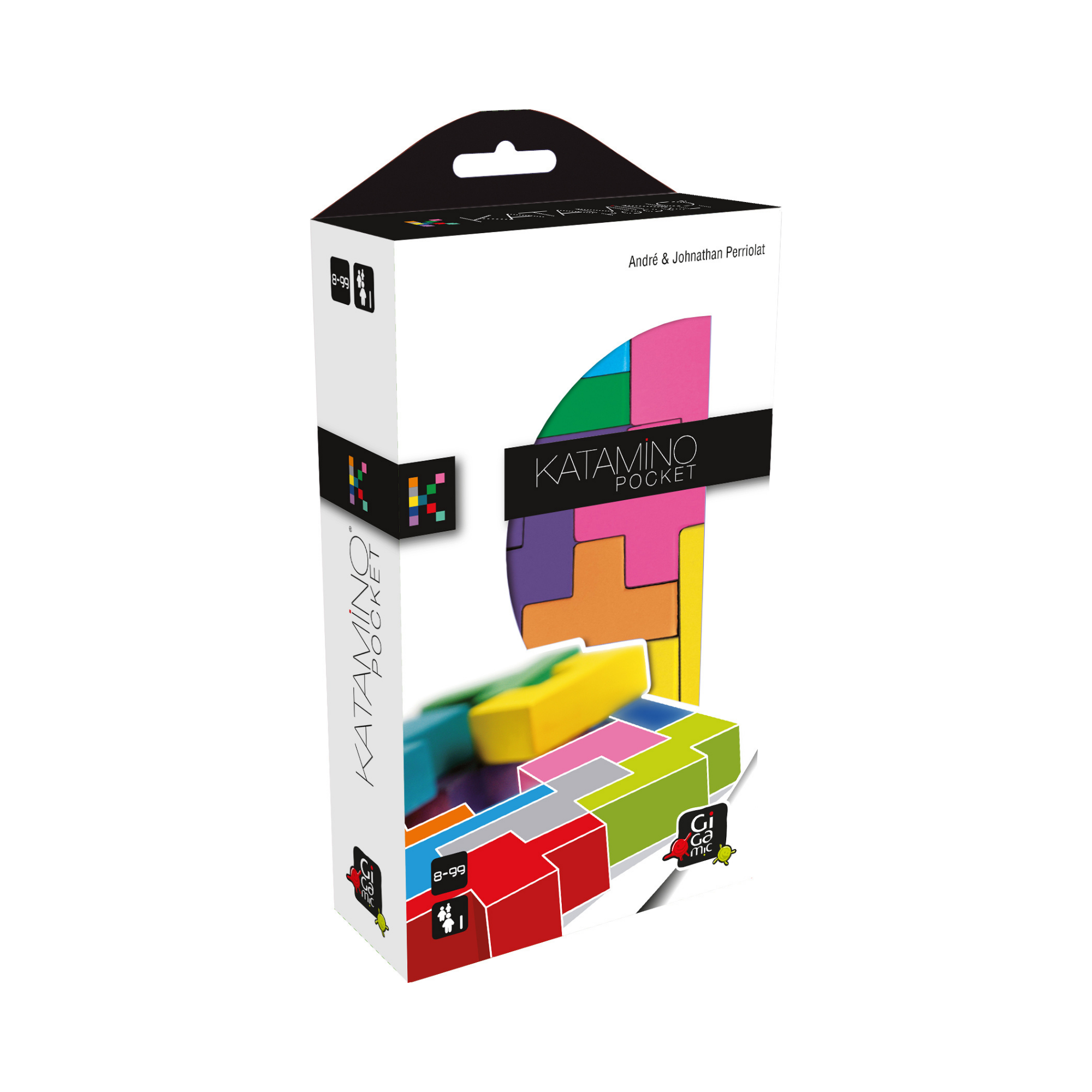 Katamino Pocket puzzle game with colorful geometric pieces.