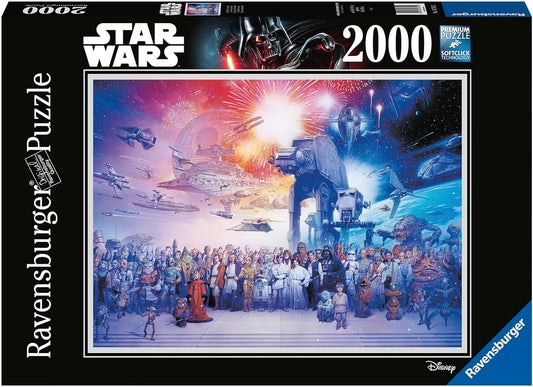 Star Wars Universe 2000 Piece Puzzle with characters and ships.