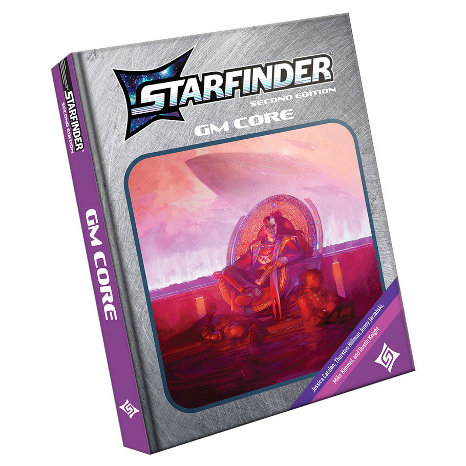 Starfinder 2E: GM Core Retailer Cover Edition with sci-fi throne artwork on cover.