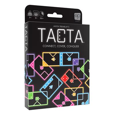 Tacta 2nd (Peg) shape matching game box with colorful pegs and the tagline Connect, Cover, Conquer.