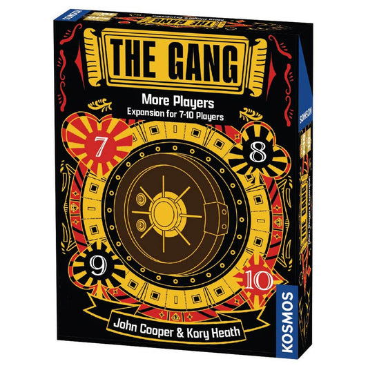 The Gang: More Players expansion for 7-10, adds vaults and new cards to the cooperative poker board game.
