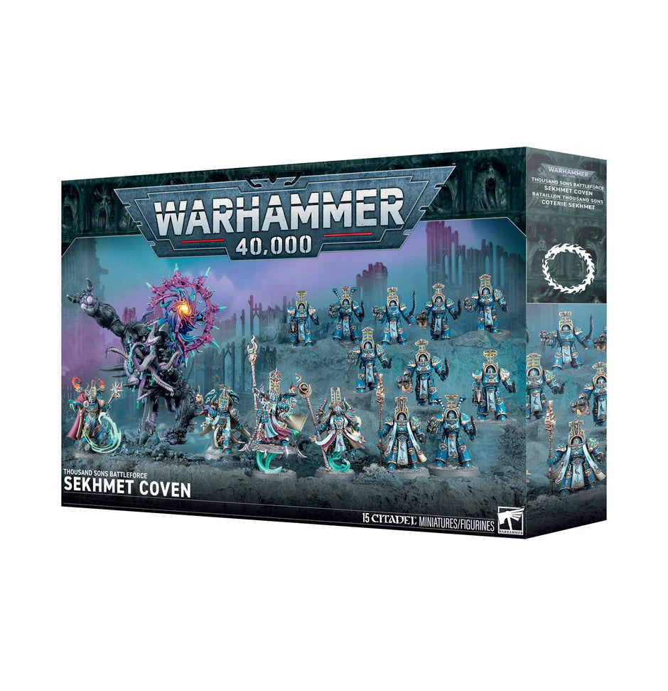 Warhammer 40,000 Thousand Sons: Sekhmet Coven Battleforce miniatures set.