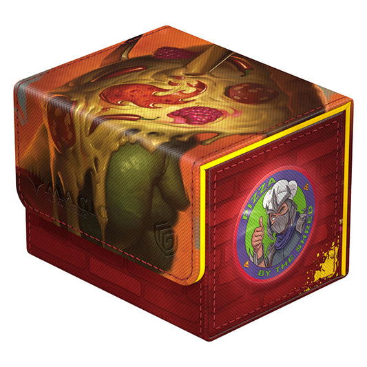 Red Sidewinder 100+ Xenoskin Deck Case MTG-Teenage Mutant Ninja Turtles, pizza-themed design.