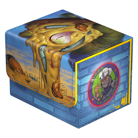 Deck Case Sidewinder 100+ Xenoskin MTG-Teenage Mutant Ninja Turtles with blue pizza and chef brick design.