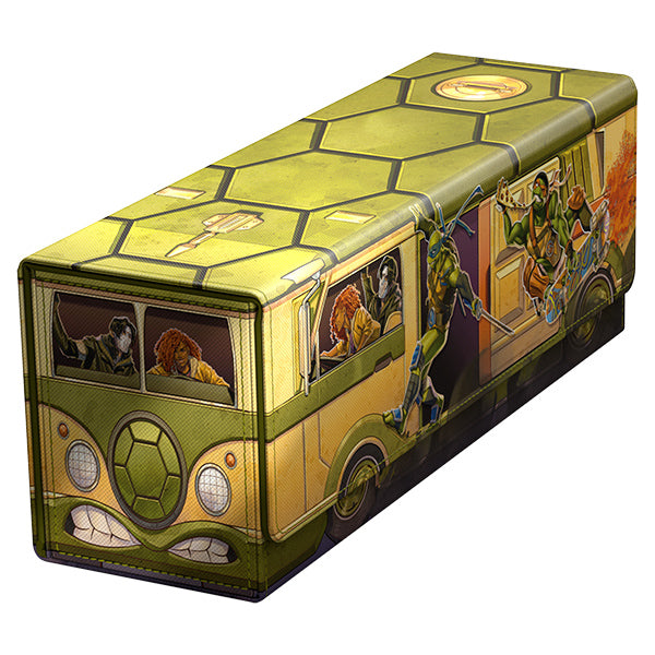 Green Deck Case Arkhive 400+ Xenoskin TMNT Turtles Van with comic-style ninja turtles and villains artwork.
