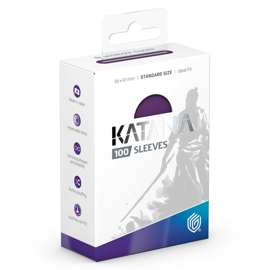 100 purple Katana Sleeve standard size card sleeves.