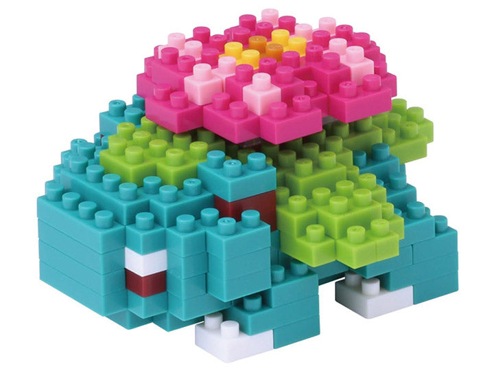 Pokemon Nanoblock Venusaur miniature block toy with flower turtle design.