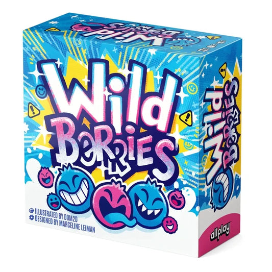 Wildberries breakfast game box with blue and pink berry cartoon faces on the front.