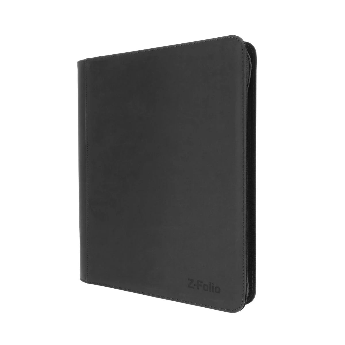 Z-Folio 9-Pocket LX Album - Toploaders with black smooth cover, designed for trading card storage, stands upright.